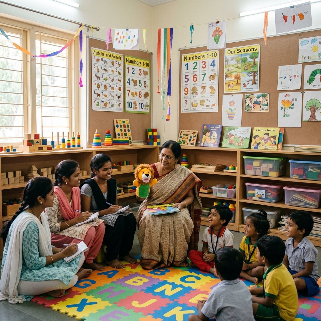 Indian Nursery Teacher Training Classroom